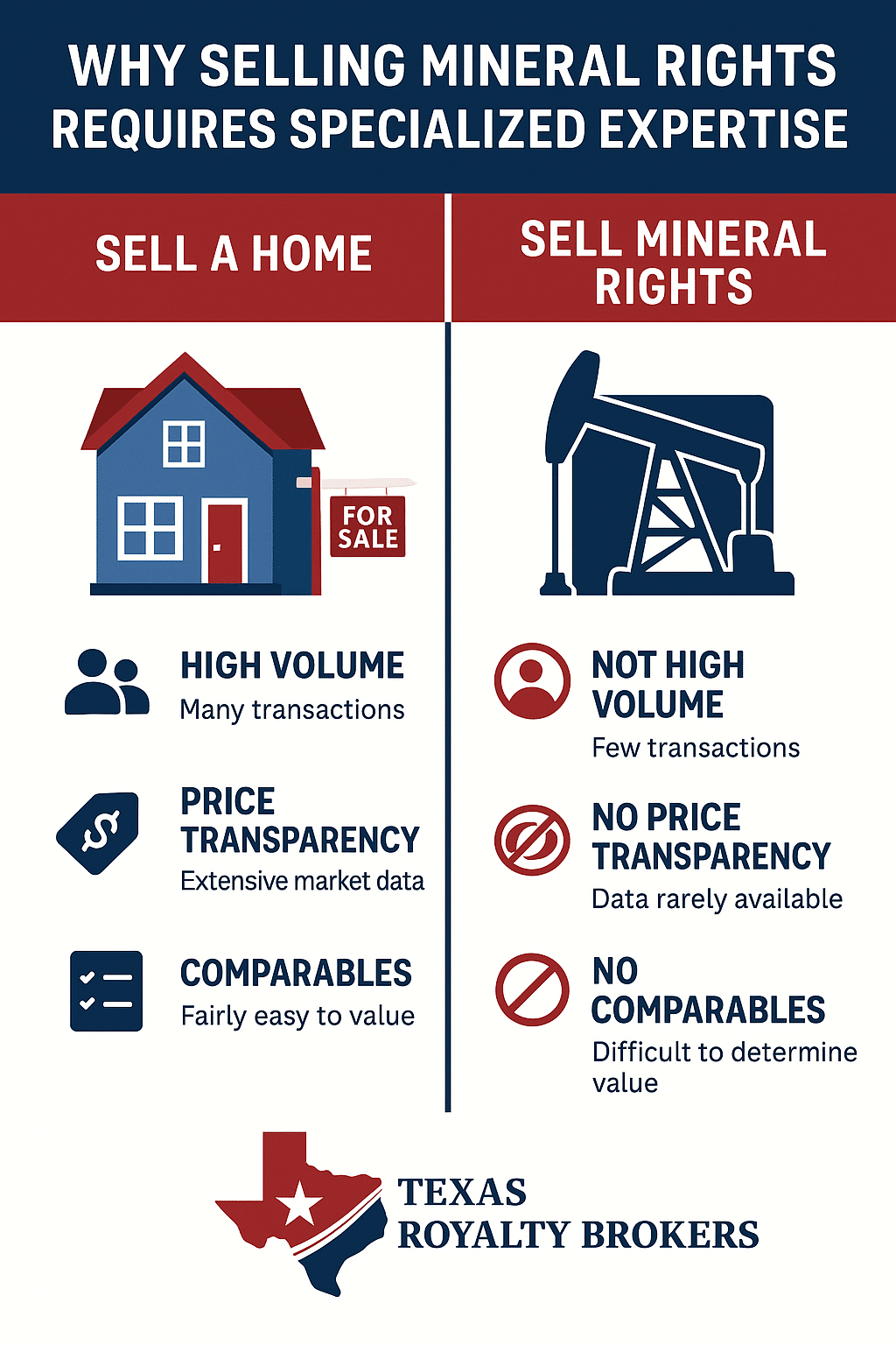 Home sales vs mineral rights sales Home sales vs mineral rights sales