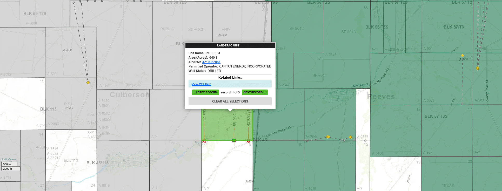 DI Map - Pat Fee 4 Unit 640.8 acres