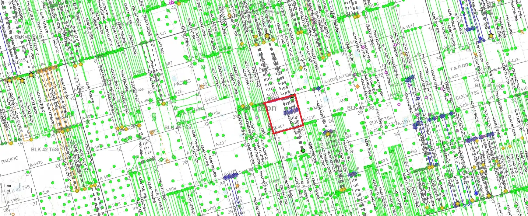 DI Map - Section 19 - All Wells