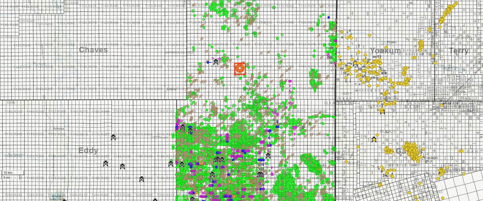Lea County mineral rights listing 401294: acreage location and surrounding oil and gas activity in New Mexico